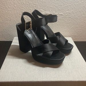 Satin Platform Sandal